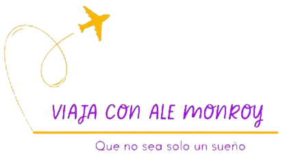 Logotipo de agencia de viajes de nombre Viaja con Ale Monroy